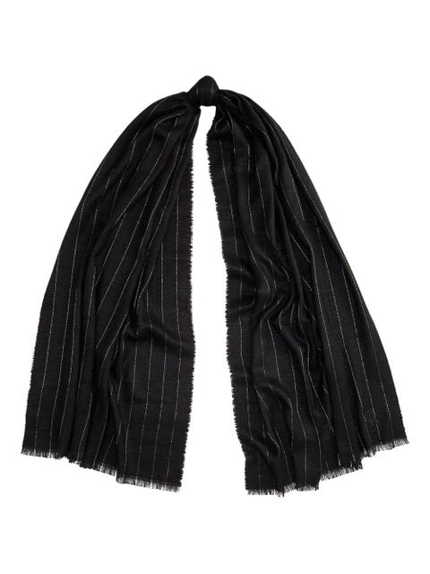 Lauren Ralph Lauren striped fringed scarf - Black - zdjęcie produktu nr 2