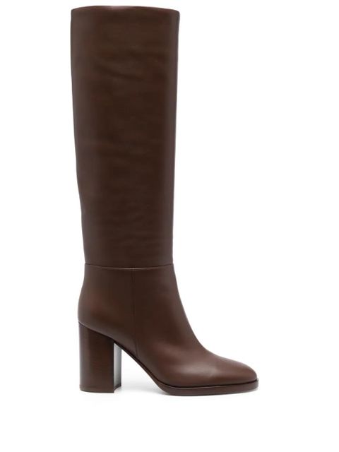 Gianvito Rossi 85mm leather boots - Brown - zdjęcie produktu nr 1