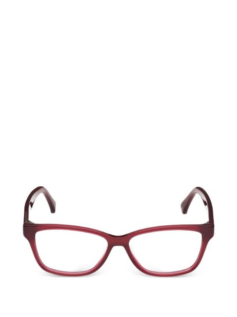 Max Mara Eyewear rectangle-frame glasses - Red - zdjęcie produktu nr 1