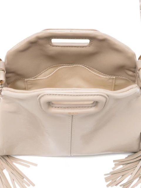 Maje Miss Mini Naplack crossbody bag - Neutrals