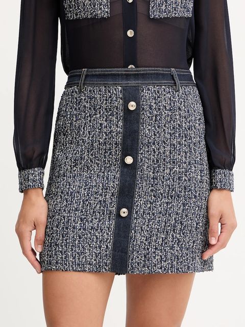 Morgan spódnica kolor granatowy mini rozkloszowana JOSCAR - zdjęcie produktu nr 1