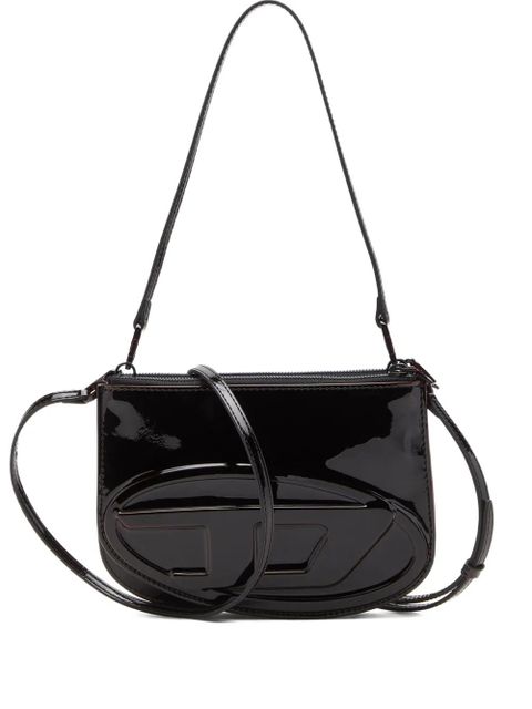 Diesel patent-leather logo shoulder bag - Black - zdjęcie produktu nr 1