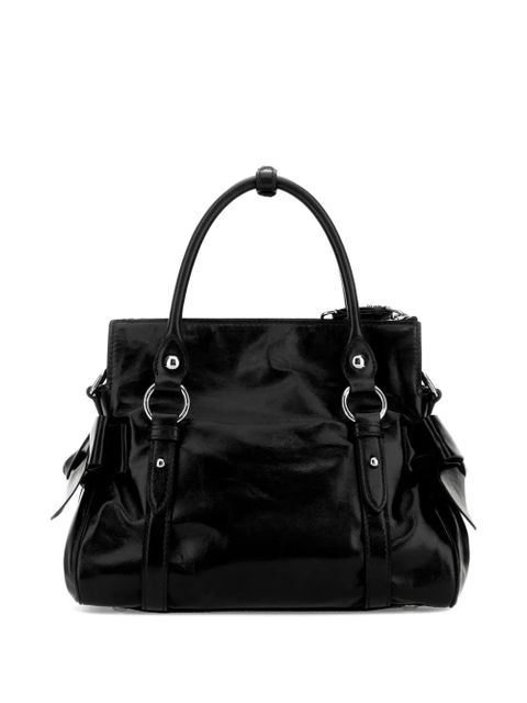 Miu Miu bow-detail leather tote bag - Black - zdjęcie produktu nr 2
