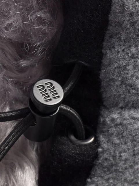 Miu Miu fleece headband - Grey - zdjęcie produktu nr 2
