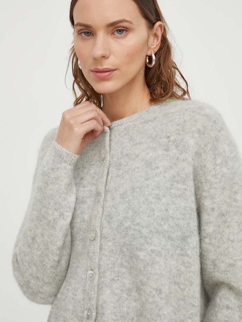 American Vintage kardigan wełniany GILET ML COL ROND - zdjęcie produktu nr 1