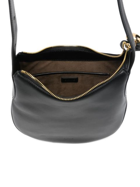Cafuné Lune zip shoulder bag - Black