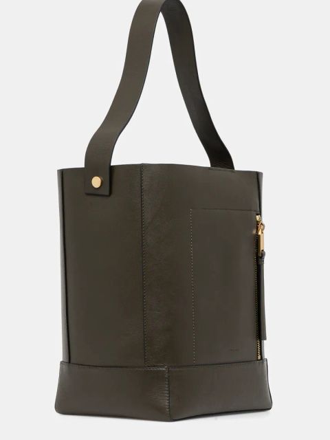 AllSaints torebka skórzana ALBA HOBO kolor zielony W110XC