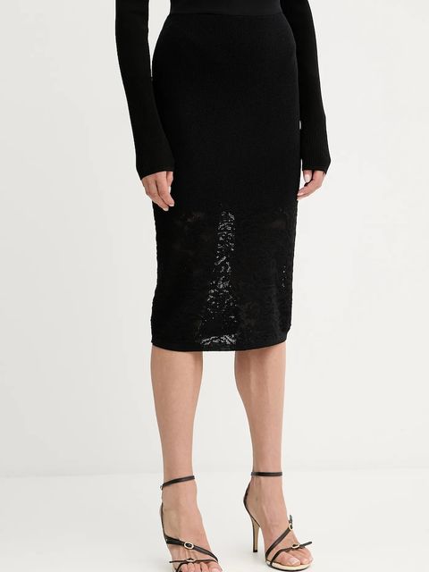 Patrizia Pepe spódnica kolor czarny midi ołówkowa 8G0482 K284 - zdjęcie produktu nr 1