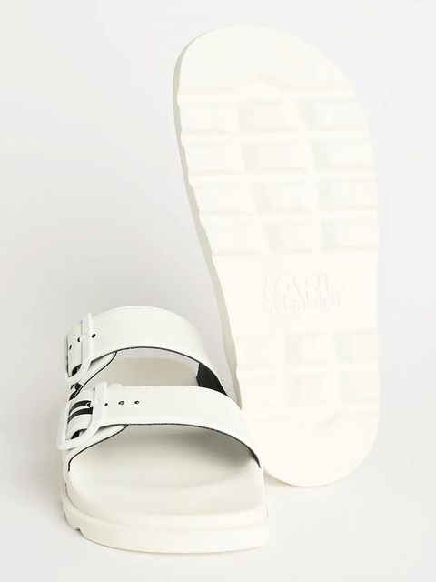 Karl Lagerfeld klapki KONDO TRED damskie kolor biały KL80972