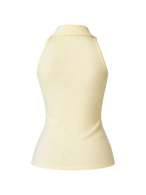 Reformation Austine collared knit top - Yellow - zdjęcie produktu nr 2