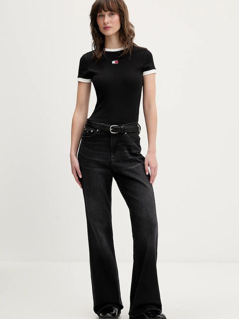 Tommy Jeans t-shirt damski kolor czarny DW0DW22575 - zdjęcie produktu nr 2