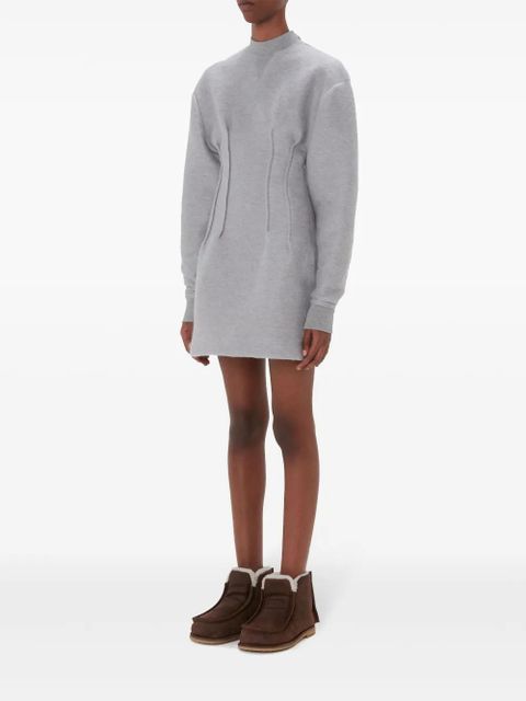 JW Anderson textured long-sleeve hourglass dress - Grey - zdjęcie produktu nr 2