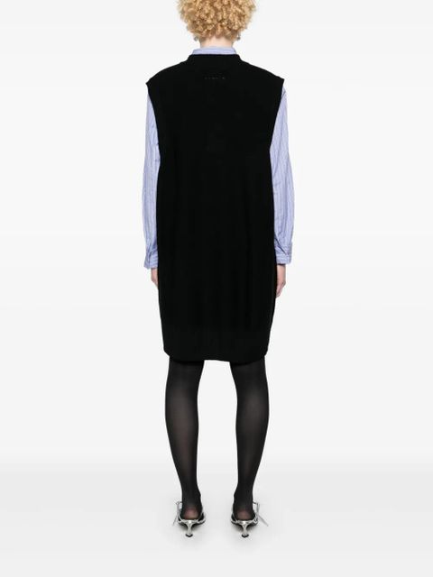 MM6 Maison Margiela sleeveless knitted minidress - Black