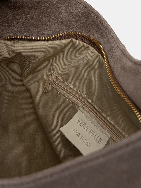 Answear.LAB torebka zamszowa kolor beżowy