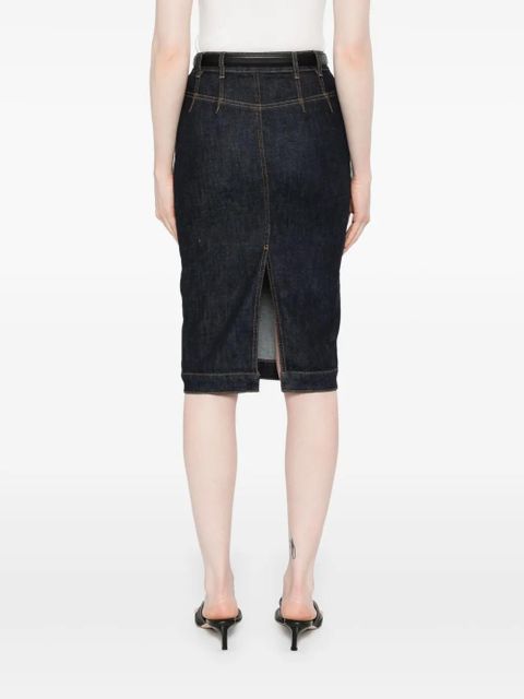 Self-Portrait denim skirt - Blue