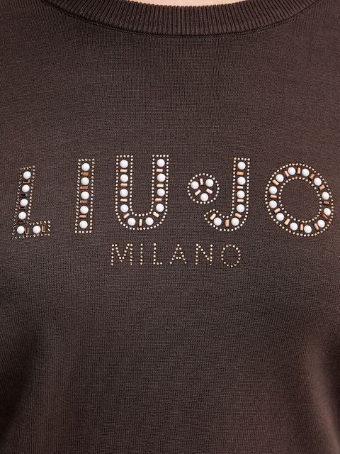 Liu Jo sweter damski kolor brązowy lekki TF5248.MS63L