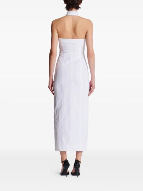 Balmain poplin midi dress - White