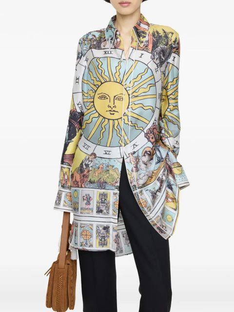 Burberry Tarot silk shirt - Blue - zdjęcie produktu nr 1