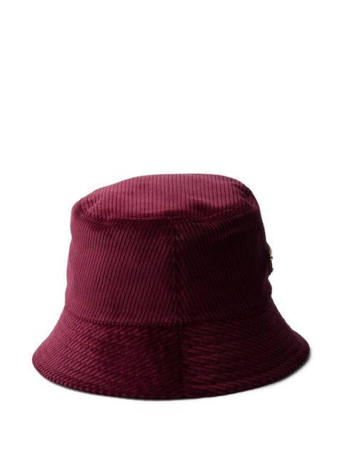 Prada corduroy bucket hat - Red - zdjęcie produktu nr 2
