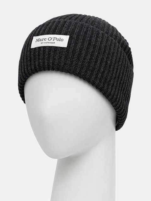 Marc O'Polo czapka bawełniana kolor szary 509605901141