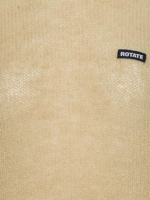 ROTATE BIRGER CHRISTENSEN logo-label knitted sweater - Neutrals