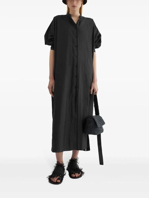 Jil Sander satin shirt dress - Black