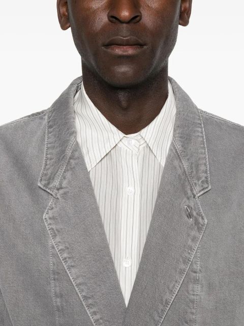 LEMAIRE double-breasted patch-pocket blazer - Grey