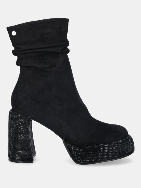 GOE botki damskie kolor czarny na słupku SS2N4202 BLACK