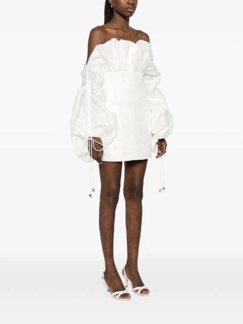 Aje Maxima puffed sleeve mini dress - White