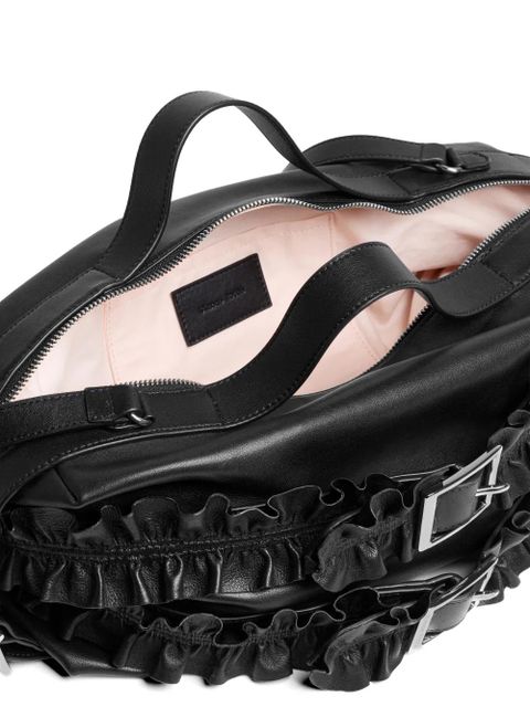 Simone Rocha biker leather tote bag - Black