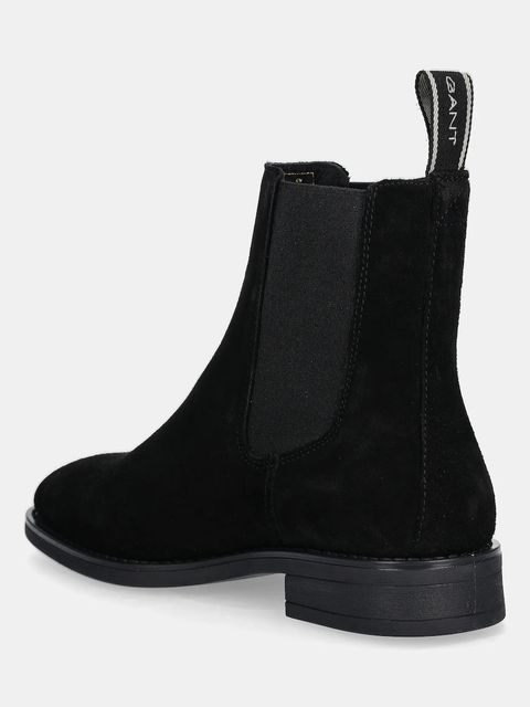 Gant sztyblety zamszowe Fayy damskie kolor czarny na płaskim obcasie 31553127