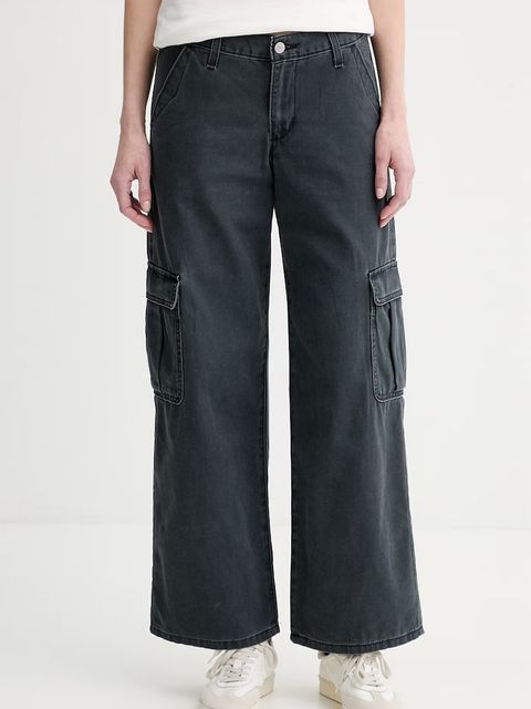 Levi's spodnie damskie bawełniane SUPERLOW LOOSE CARGO ND - zdjęcie produktu nr 1