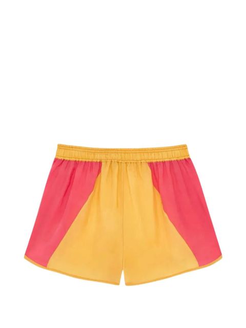 Saint Laurent logo-detail panelled shorts - Yellow - zdjęcie produktu nr 2