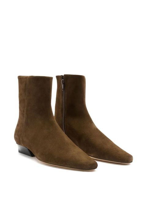 STAUD zipped block-heel ankle boots - Brown - zdjęcie produktu nr 2