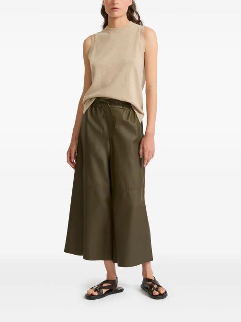 Yves Salomon lambskin culotte pants - Green