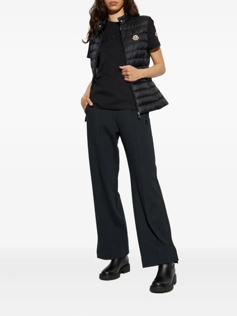 Moncler logo-embroidered t-shirt - Black