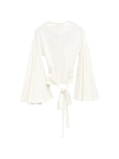 Jacquemus long-sleeved tie blouse - Neutrals - zdjęcie produktu nr 2