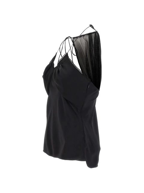 Victoria Beckham lace v-neck top - Black