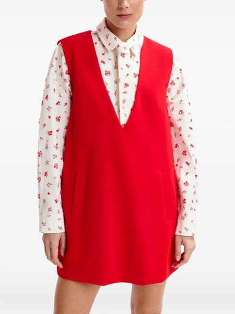 Essentiel Antwerp V-neck mini dress - Red