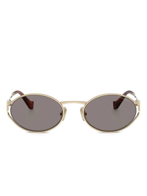 Miu Miu Eyewear round-frame sunglasses - Gold - zdjęcie produktu nr 1