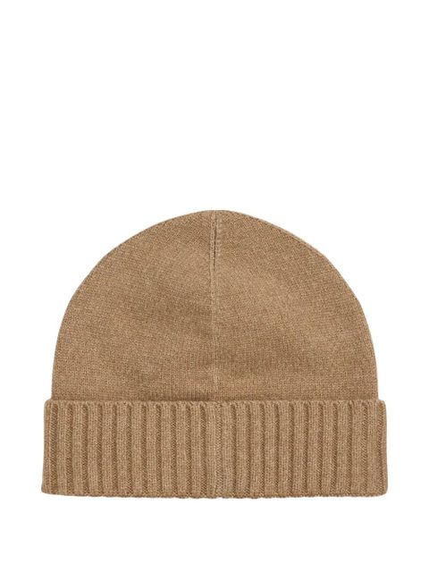 Lauren Ralph Lauren ribbed button beanie hat - Brown - zdjęcie produktu nr 2