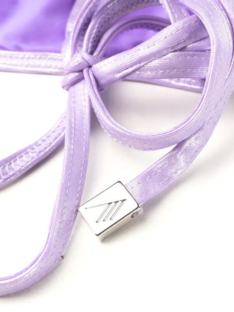 The Attico high-shine triangle bikini set - Purple - zdjęcie produktu nr 2