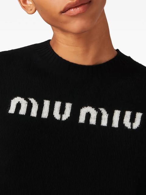 Miu Miu wool and cashmere sweater - Black