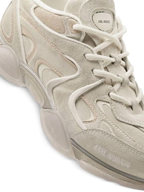 Axel Arigato suede leather panel trainers - White
