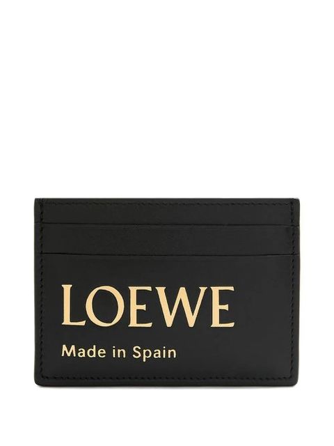 LOEWE logo-embossed leather card holder - Black - zdjęcie produktu nr 1