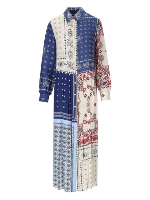 Weekend Max Mara paisley-print pleated dress - Blue - zdjęcie produktu nr 1
