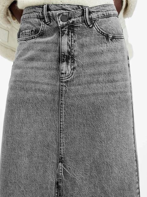 AllSaints spódnica jeansowa NOIR MAXI kolor czarny maxi prosta W023RB