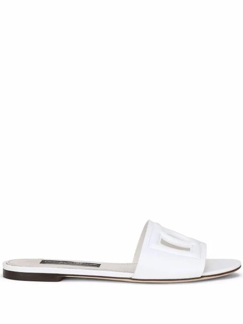 Dolce & Gabbana DG Logo leather sandals - White - zdjęcie produktu nr 1