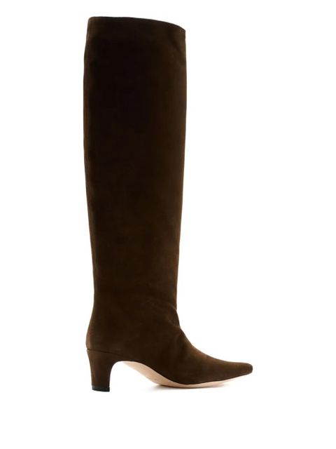 STAUD Wally pointed knee high boots - Brown