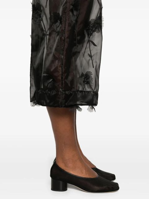 Simone Rocha carnation organza skirt - Black